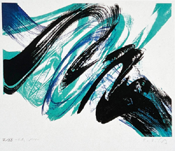 KELLY
1998
Lithografie
60 x 70 cm
Auflage:  20 röm. Exemplare, hier IV/XX
WVZ 175